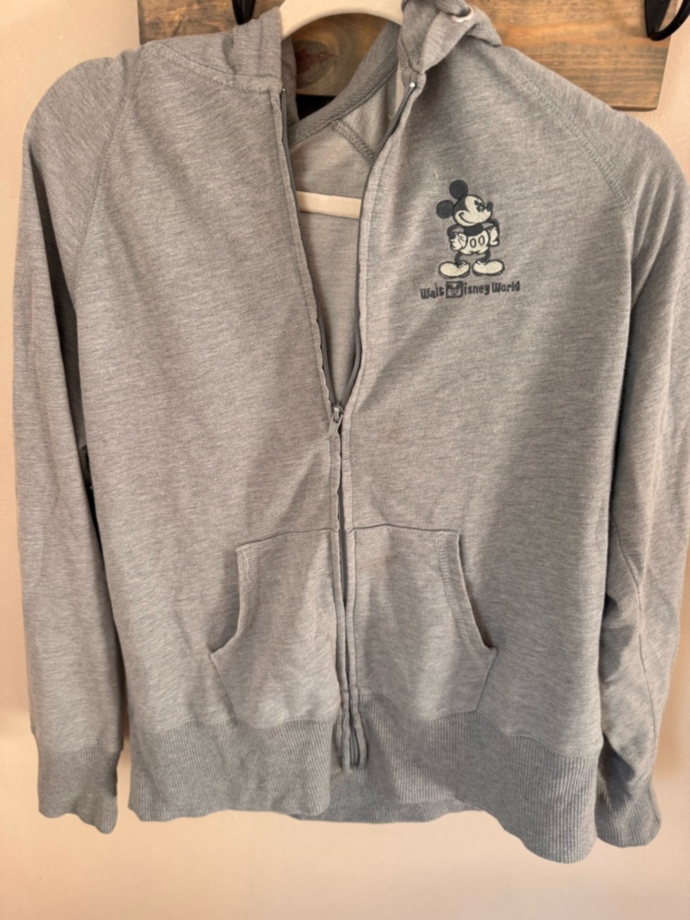 Disney Gray Mickey Zip-Up Hoodie